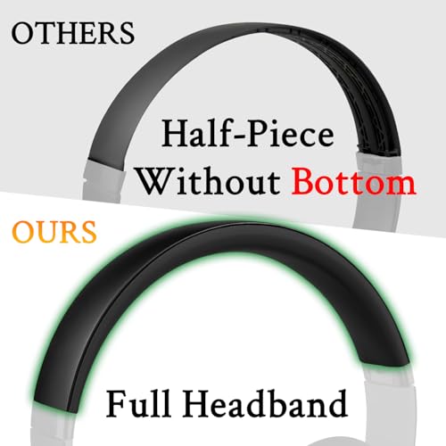 Image of SOULWIT Top+Bottom Headband Cover Kit for Beats Studio 3 & Studio 2 Wired & Wireless Headphones, Replacement Headstrap Pad Repair Part with Durable Silicone and Plastic - Studio3 Matte Black