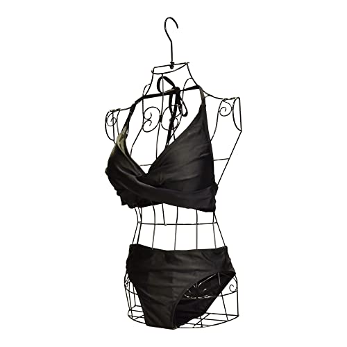 Kujielan Dress Form - Hanging Women Mannequin Rack Black Hollow Out Mannequin Hook 360°Rotating Hook Easy To Use,Suitable For Showing Swimwear,Underwear,Women's Wear Black 1Pc #TOP28