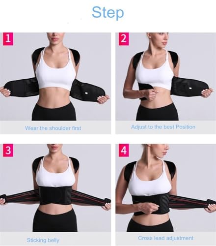 Faja lumbar y corrector de postura ajustable XXL para evitar malas posturas 7