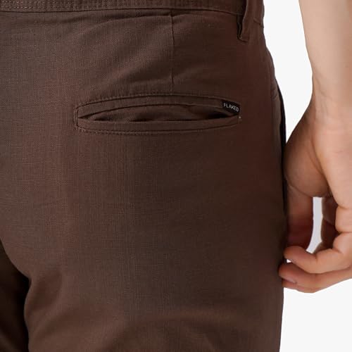 Image of Men's Regular Fit Linen Trousers | Slim Fit Lightweight Casual Pants | Stylish Dress Pants for Office or Travel | Premium Luxury Linen Trouser Pant with Breathable Comfort