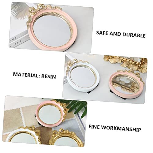 Miroir de maquillage rond et portable pour voyage, lot de 3 avec reflet net - 3