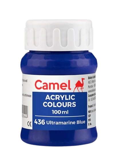 Image of Acrylic Colour 100ML - Versatile, Permanent, and Skin-Friendly Paint for Multiple Surfaces | (Blue 436)