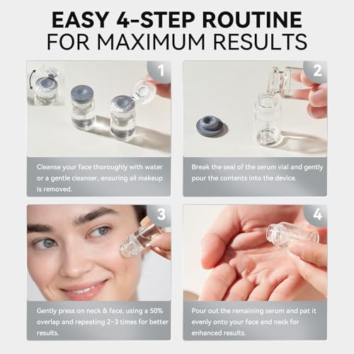 CACOLULU Micro Infusion System for Face – Hydrating Peptide & Hyaluronic Acid Serum Set, Skin-Smoothing Care Kit with 0.25mm Stamp, At-Home Facial System, 1-Month Supply (1-Month Supply)