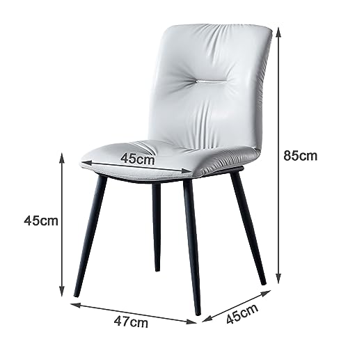 Chaise de salle à manger lavable en simili cuir PU assise moderne