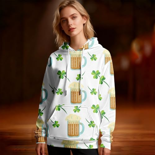 Sudadera con capucha irlandesa de verano en color amarillo pastel talla L para hombre y mujer 3