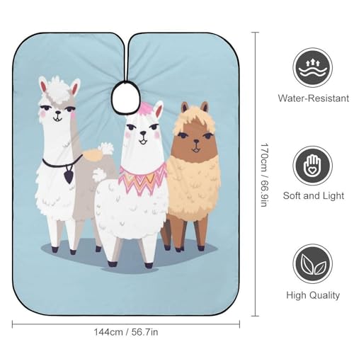 Capa para Barbería Cute Alpacas Ajustable 170x144 cm miniatura 2