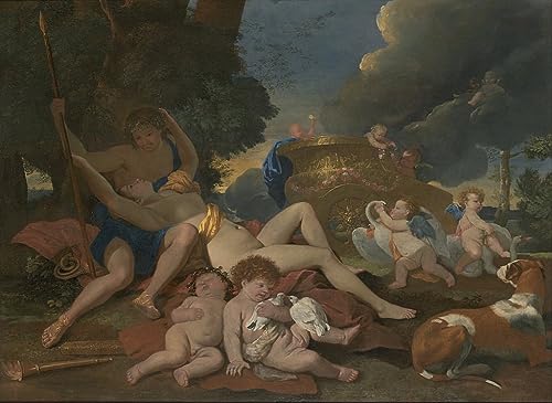 Impression d'art Vénus et Adonis de Nicolas sur toile haute définition 60x90cm