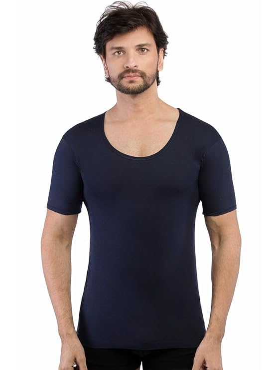 Image of VIP Supreme Men's Half SLEVEES Cotton Vest Pack of 5 (Color May Vary in Assorted) (in, Alpha, 3XL, Regular, Assorted)