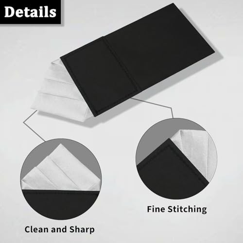 Image of Mens Pre-Folded Pocket Squares on Card Pocket Handkerchief for Suit Accessories