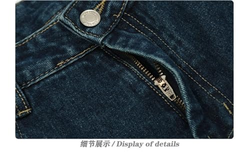 Jeans Pants Trousers Denim Retro Street Trendy Commuter Water Washed Loose Straight Leg for Men4