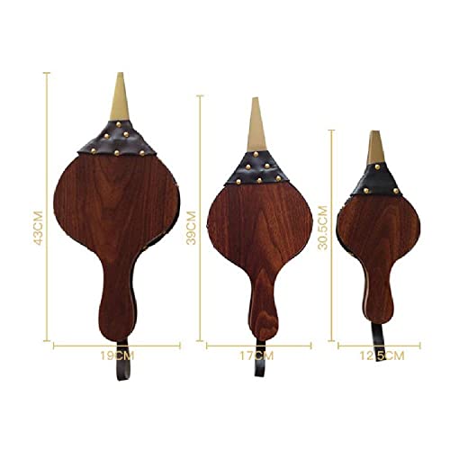 Sagasave Wooden Bellows Fireplace Air Blower Handbremse Balg Pumpe For Fireside Tools Dark Brown Vintage Bellows Traditional Stove Fire Lighter Fan-Middle #TOP1