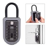 CCYX Key Lock Box,Realtor Key Lock Box Safe Lockbox 10-Digit Push Button Combination Safe Vault - Po