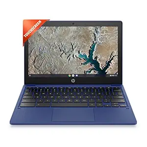 HP Chromebook 11a, MediaTek MT8183 Processor 11.6 inch(29.5 cm) Thin and Light Touchscreen Laptop (4 GB RAM/64 GB eMMC/ Chrome OS /Fast Charge/Google Assistant/Indigo Blue/1.07Kg), na0002MU, 1.07Kg