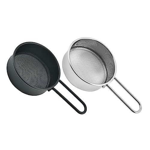 GLEAVI 2pcs Stainless Steel Baking Sieves Fine Mesh Flour Sifters for Kitchen Use Handheld Strainers for Powdered Sugar and Flour Easy to Clean and Store