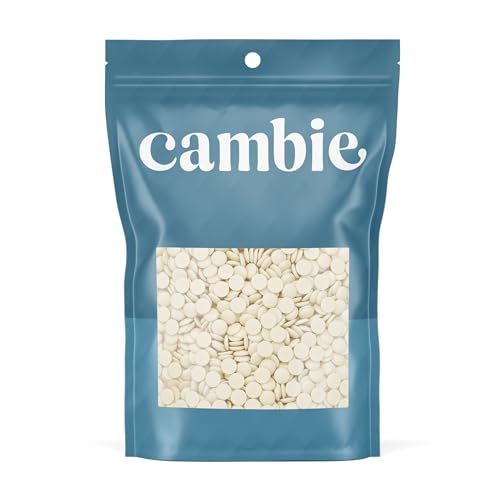 Cambie White Chocolate Couverture 28%, 1 Pound Of White Chocolate Chips, European Style Couverture For Chocolatiers, Pastry Chefs, Home Bakers, And Professionals, 1 Pound