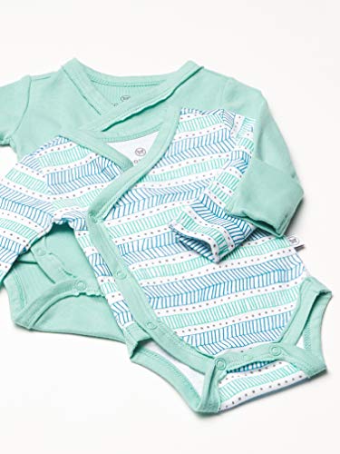 Image of HonestBaby Baby 3-Pack Organic Cotton Long Sleeve Side-snap Kimono Bodysuits