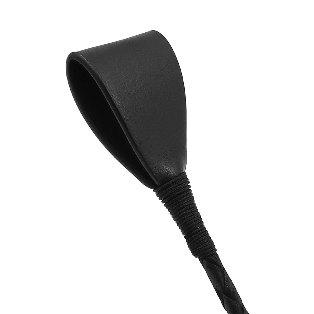 Crop Nero per Cavallo da 30 cm con Manico in Gel Antiscivolo