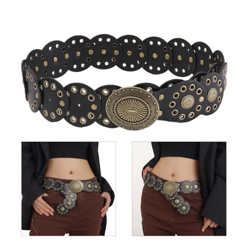 Motorcycle Adult Teens PU Belt with Grommet Waist Belt Fashion Enthusiasts Belt Coat Dress Adult Western Waistband2