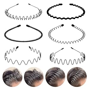 fenshine 6PCS Metal Hair Bands, Spr...