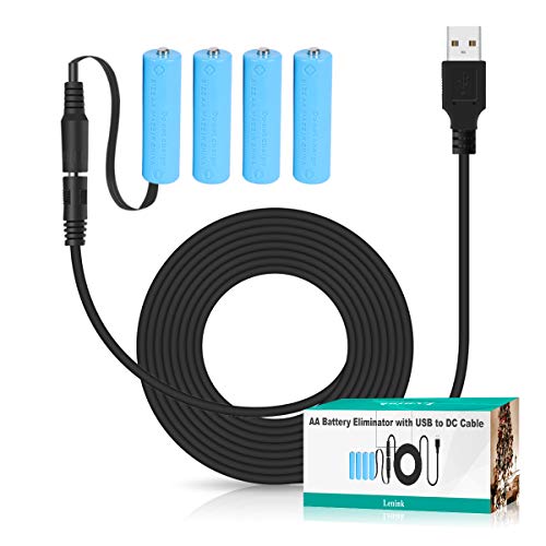 Lenink AA Battery Eliminator Power Supply with USB to DC Cable,Replace AA Battery