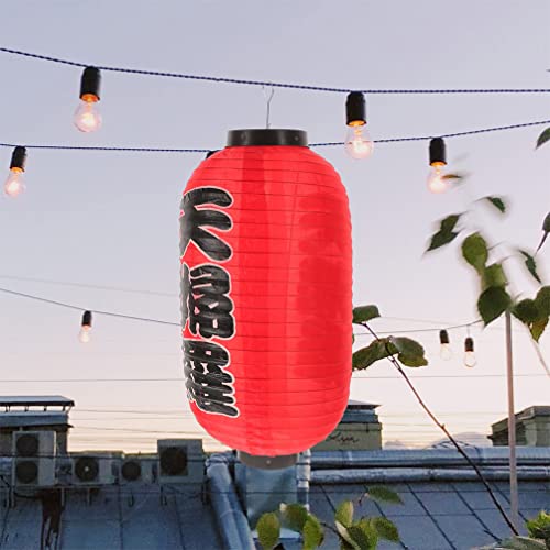 Patkaw 2Pcs Japanese Style Lanterns Red Silk Lantern 10Inch Traditional Hanging Sushi Bar Lantern Lamp Festival For Indoor Outdoor Home Yard Japanese Party Decorations #TOP5