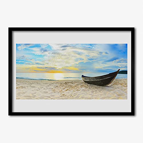 Image murale avec cadre en MDF solide 70x50 cm finition élégante salon