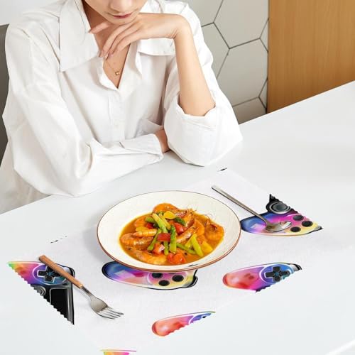 Set de table fluorescent antidérapant lot de 6 pour dîner 30x45 cm - 7