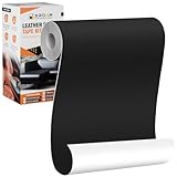 Xroam Kunstleder Selbstklebend, 12x160 cm Schwarz Glatt Leder Reparatur Patch, Lederflicken Selbstklebender, Kunstleder Reparaturset, Leder Patch Selbstklebend für Sofa, Autositze, Taschen, Jacken