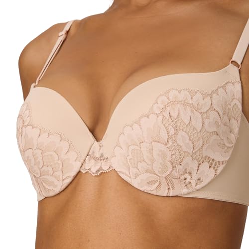 Image of Maidenform Women's Push-Up Bra, Love The Lift Lace Demi Push-Up Bras for Women, Smoothing, Underwire, Convertible Straps