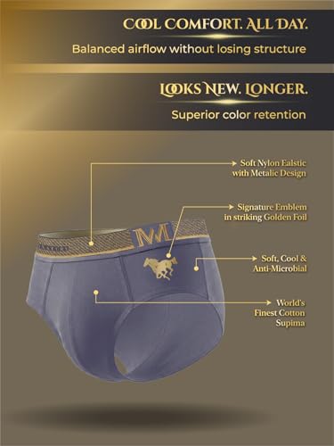 Image of Macroman M-Series MW Signature Collection By Rohit Bal Premium Supima, Modal, Spandex Mens Briefs