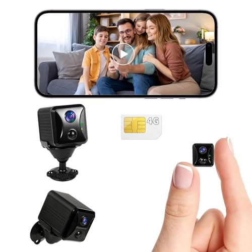 4G LTE Hidden Camera,Cellular Security Camera No WiFi with 4G SIM Card, 4K HD...