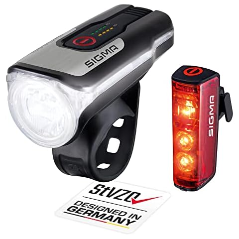 SIGMA SPORT - LED bicycle light set Aura 80 and BLAZE | StVZO approved, battery-operated front light and rear light with brake function Cover