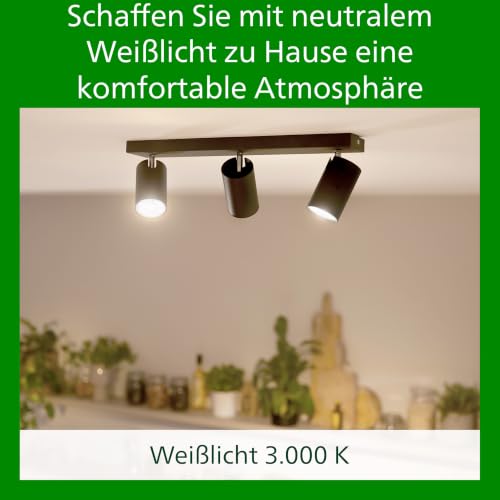 Philips Ultra Efficient – Ultra-energiesparende Lampe, LED-Lichtquelle, GU10, ersetzt 50W, weiß, nicht-dimmbar – Ansicht 3
