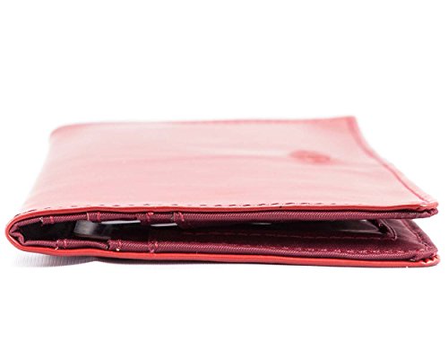 Big Skinny Women's Executive Leather Bi-Fold Checkbook Slim Wallet, Holds Up to 40 Cards4