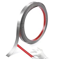 Flexible Zierleisten Selbstklebend Edelstahl Wasserdichte Verschleißfest 5M X 10MM Zierleiste Selbstklebend Mit Schutzfolie Schäl und Stick für Kamin, Spiegelrahmen, Möbel und Heimdekoration (Silber)