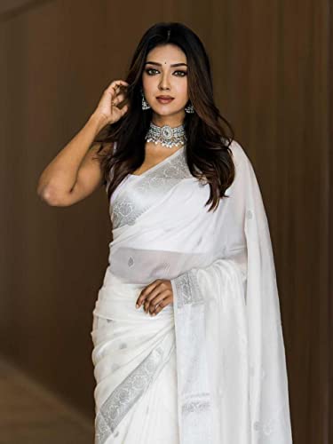 Image of Flosive Women's Cotton Saree With Blouse Piece