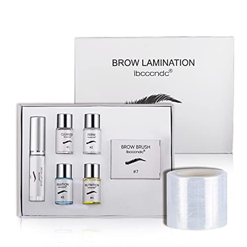 Kit Laminado de Cejas, Brow Lamination Kit Dura 6-8 Semanas, 15 Usos, Cejas Laminadas seguras y efectivas, Semipermanente Adecuado para Salón