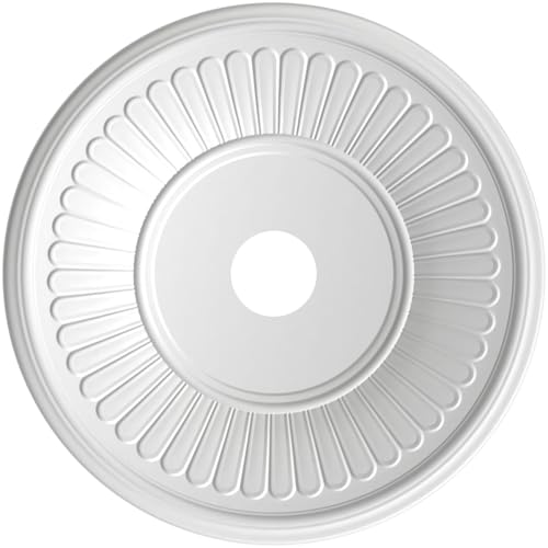 Image of 22 inchOD x 3 1 /2 inchID x 1 inchP Berkshire Thermoformed PVC Ceiling Medallion (Fits Canopies up to 10 1 /8 inch), Metallic Copper