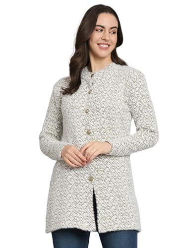 Image of eWools Women's Winterwear Woolen Long Coat Sweater Cardigans