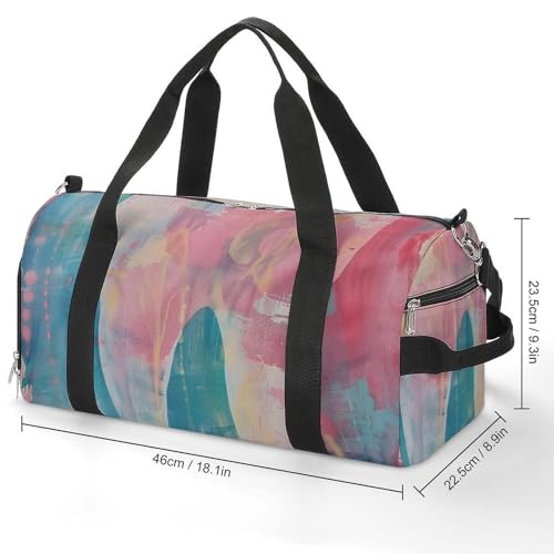 Tooth Shapes with Rainbow Tie DyeStylish Gym Bag for Everyday WearOne Size2