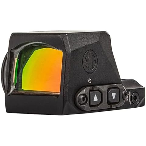 SIG SAUER Romeo-X Compact Pistol-Mounted Red Dot Sight - Rugged Durable Aluminum Lightweight Waterproof MOTAC Micro Open Reflex Sight with 15 Illumination Settings, Black, 2 MOA / 32 MOA Circle Dot Cover