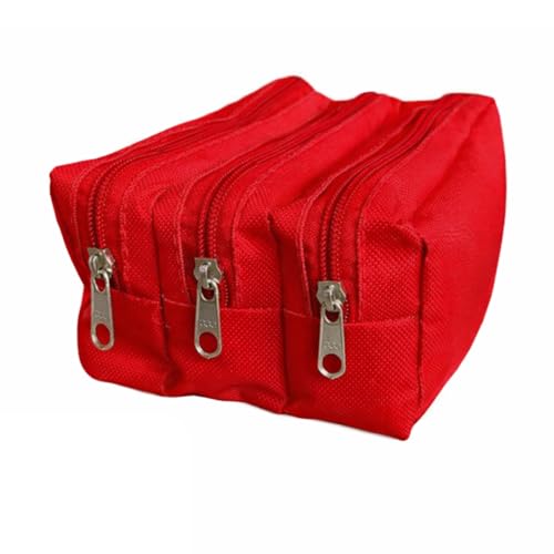 OrganixCase™ Estojo Escolar Triplo com 3 Divisórias em Nylon Impermeável – Organização e Praticidade Para o Dia Dia