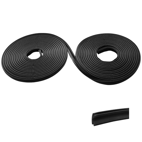Yulveda 50.85 Feet Rub Rail for Boats 3/4 x 3/8 Inches Flexible Boat Rub Rail Kit Black Vinyl Marine Rub Rail Kit