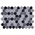 Glass Tile Love™ (Black and Gray Mix) 100% Recycled Glass Tile, Showers, Walls, Floors, Backsplashes, Pools, Interior/Exterior, Style: Hex, 9 Sheets, 10.76 sq ft