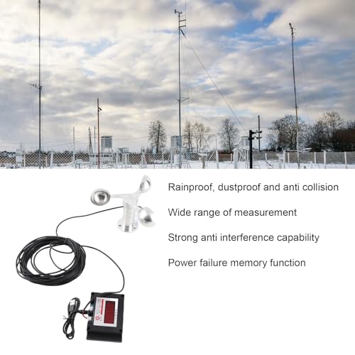 Anemometro per Gru a Torre, Allarme, Stazione Meteorologica, Tazza di, Misuratore di Tazza, Lega di, 220 V, per Misuratore di velocità, Misuratori di velocità del