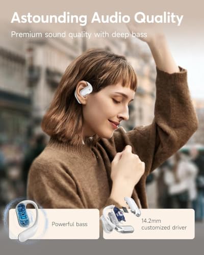 Image of Open Ear Earbuds, Over Ear Conduction Translation AI Headphone