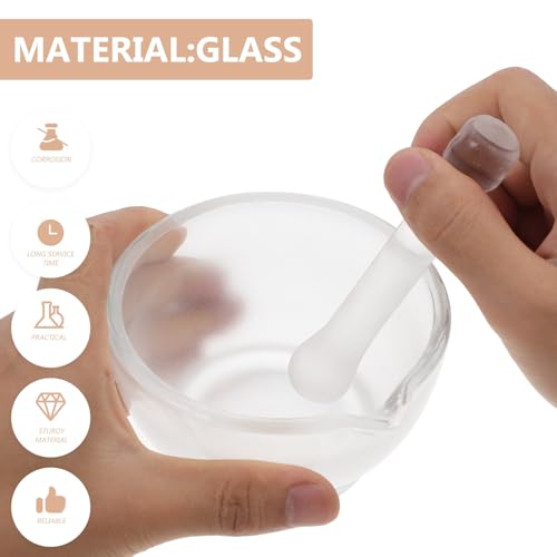 Mortero de vidrio de 80ml multifuncional ideal para moler hierbas en la cocina 3