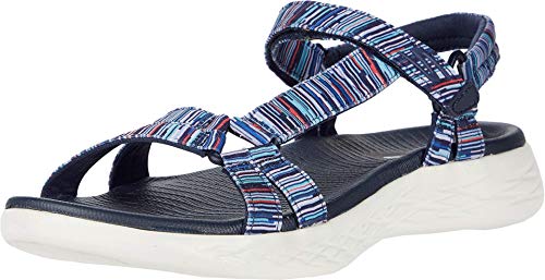 Skechers Women's ON-The-GO 600-140013 Sport Sandal, Navy/Multi, 8 Medium US
