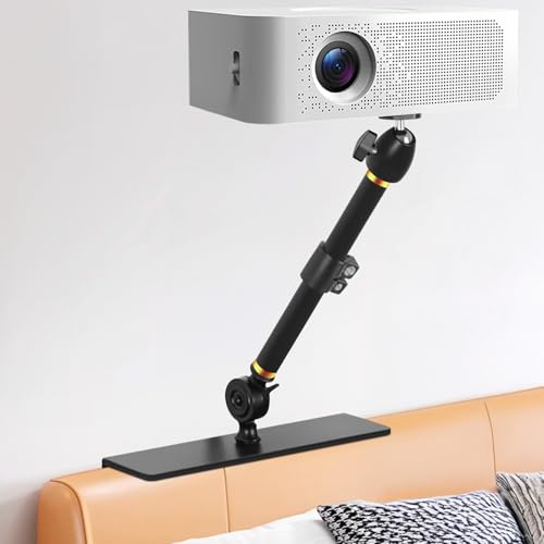 Soporte para Proyector Junto a la Cama y Sofá - Soporte de Proyector Multiángulo Flexible, Diseño Que Ahorra Espacio, Compatibilidad Universal con XGIMI, Nebula, VANKYO, Epson, etc