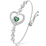 Bracelets Christmas Gifts for Women Sterling Silver Tennis Bracelet Created Emerald Jewelry Wife For